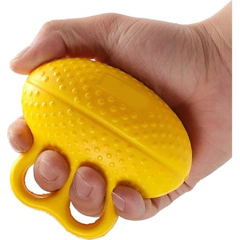 Gripball – Gymnastikball zur Kräftigung von Fingern und Händen – Ergonomische, elliptische Form – 1 Stück (1/5)