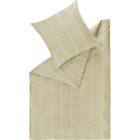ESPRIT Renforcé Bettwäsche HARPLINES - 1 Stück 140x200 cm, Beige