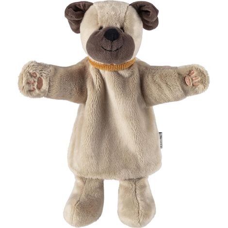 Sterntaler Bambola a mano per cani – giocattolo morbido per bambini per teatro delle bambole, raccontare, coccolare e promuovere la voce, perfetto compagno di gioco e idea regalo, marrone chiaro (1/5)