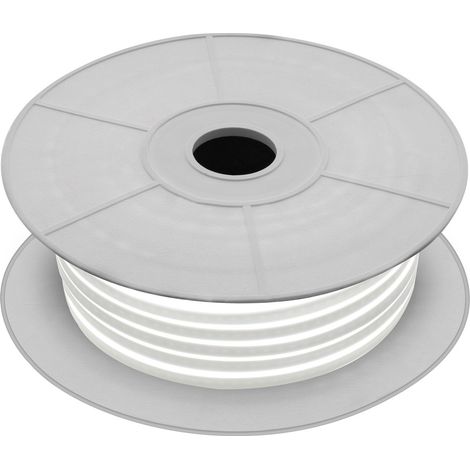 Tira LED Neón 24V Bobina 50m 9.5W/m Corte 5cm IP65 NFLEX6 Blanco Cálido (1/5)