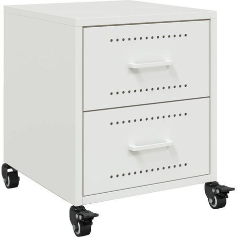 Maison Exclusive - Nachttisch Weiß 36x39x43,5 cm Stahl