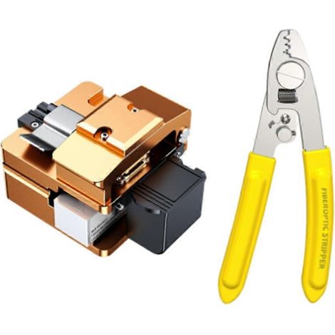 Cliveuse de fibre optique à trois ports, coupe-fibre optique à connexion à froid de haute précision, compatible avec les câbles optiques de 0,25/0,9/3,0 mm. (1/5)