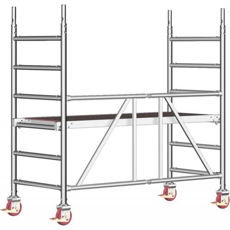 Andamio plegable de aluminio ZIFA plataforma de 1,80 x 0,75 m