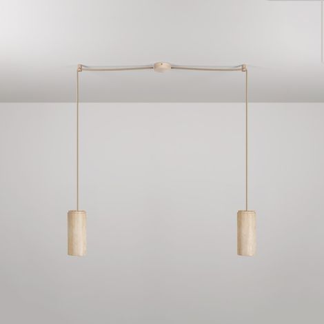 Creative Cables - Lampe à deux extrémités avec abat-jour en bois pour baignoire - Spot E27 (1/5)