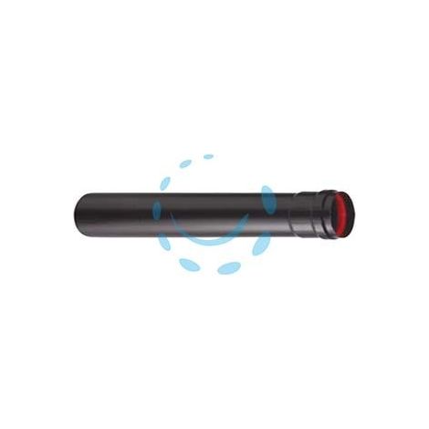 TUBO PER STUFE A PELLET NERO OPACO "ALA PELLET AETERNUM" - ø mm.80x250h.