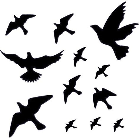 Stickers Anti-Collision - Lot de 12 - PVC - Noir - 42x44cm (1/4)