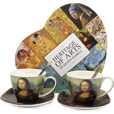 Mona Lisa Porzellantassen und Untertassen, 2er-Set - Geschenkset (1/5)