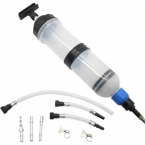 Estrattore per liquido freni da 1500 ml - Siringa per aspirazione olio - Adatto per trasmissione motore - Liquido freni per autoveicoli - Pompa di trasferimento olio