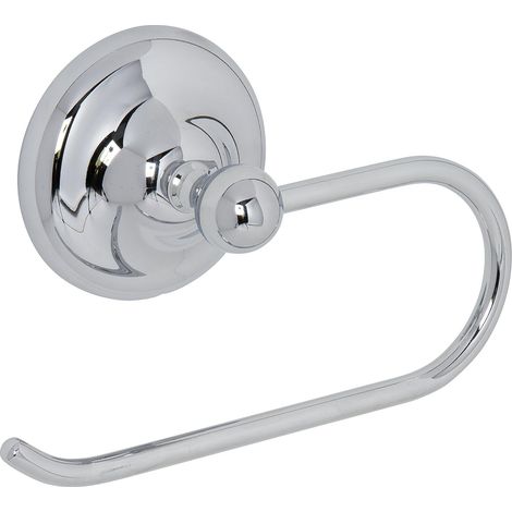 Croydex Flexi-Fix Chrome Toilet Roll Holder - Grosvenor (1/4)