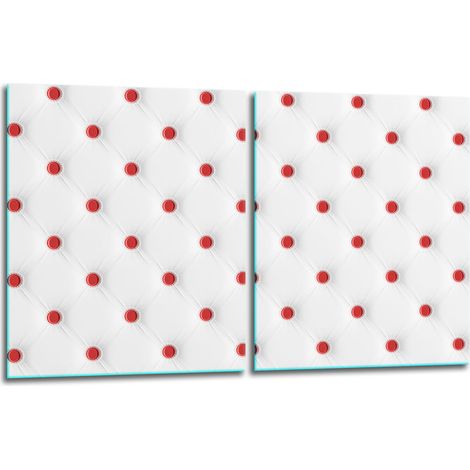 2x Glas-Schutzplatte für Herd 40x52 Weiß (1/5)