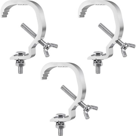 3Pack Crochet Lumiere dj Clamps for Truss Bracket, Crochet Fixation Jeux de Lumière 35-52mm C Clamp Crochet Portique Lumière, Half Coupler Pince éclairage Scene Clip on Light Fixture pour Par Lights (1/5)