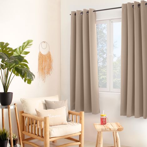 Rideau occultant thermique doublé polaire 140x180cm – 100% polyester – Lavable à 30° – Pour isolation thermique – Decostars