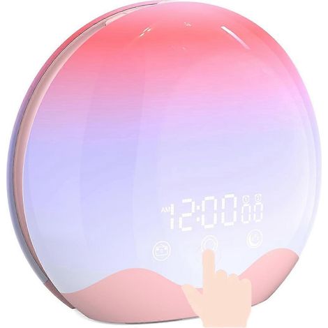Sonnenaufgangswecker mit Lichtfunktion und Touch-Steuerung fürs Schlafzimmer