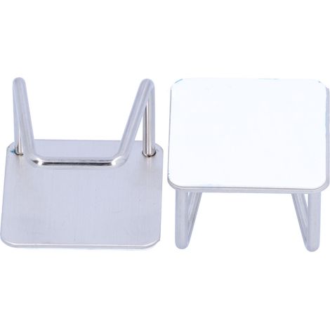 Lot de 2 porte-éponges en acier inoxydable 304, antirouille et étanche, couleur argent, pour évier de cuisine (1/5)