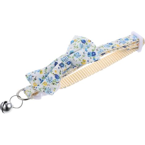 Collier mignon pour chat avec clochette et nœud papillon ajustable (1/5)