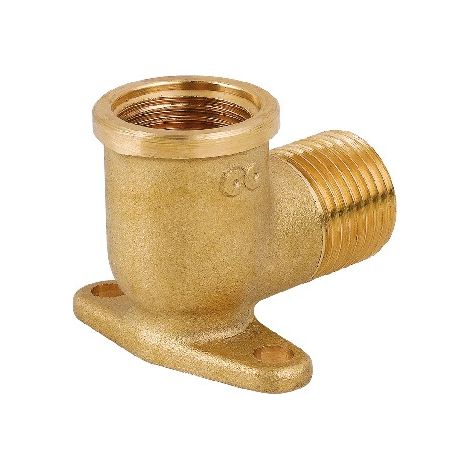 Gomito mf con flangia in ottone giallo 1/2"