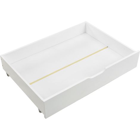 GagaDeux tiroirs, rangement sous le lit, MDF + roulettes au sol, blanc (93x67x20cm) (tiroirs uniquement) (1/5)