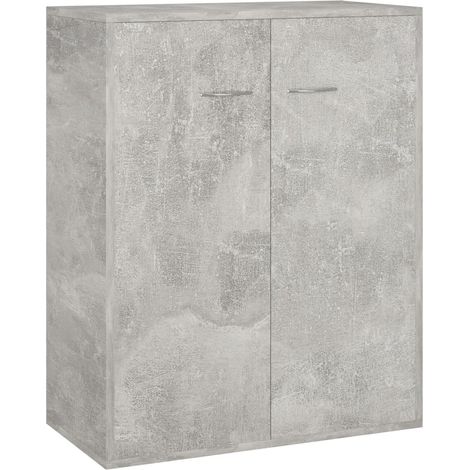 Aparador buffet cómoda mueble mueble de almacenaje organizador cocina salón salón 60 x 30 x 75 cm madera contrachapada gris 020031958