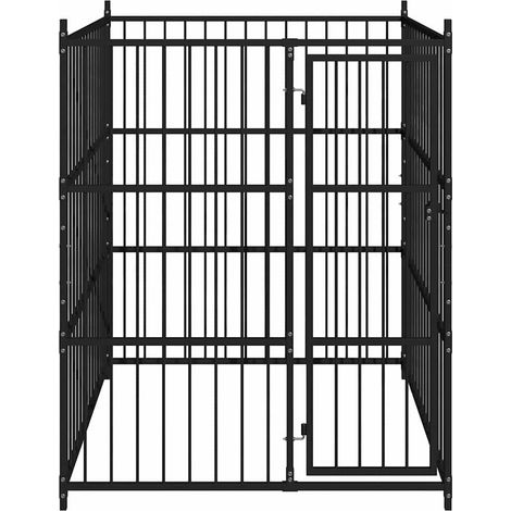 Chenil d'extérieur pour chiens Parc enclos pour animaux - 150 x 150 x 185 cm BV743071 - BonneVie (1/5)