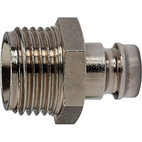 Riegler Temperier-Einstecknippel DN 6 mit AG, mit Absperrventil, M14x1,5 (1/2)