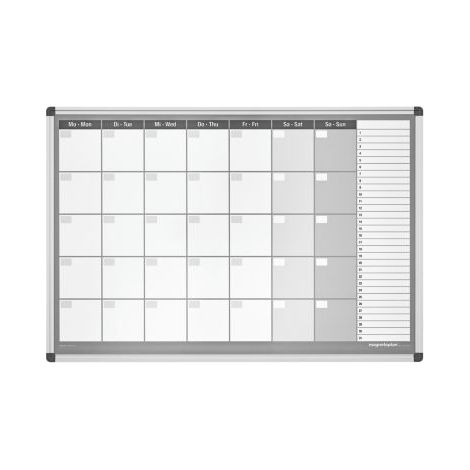 magnetoplan® Monatsplaner Typ CC, inkl. Zubehör-Set - 7-Tage-Woche - BxH 920 x (1/3)