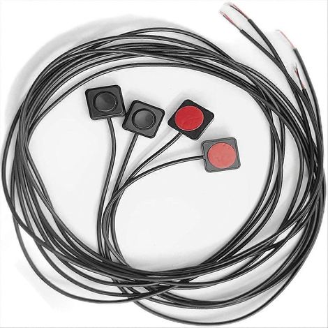 4-teiliger Impulsschalter, Momentan-EIN/AUS-Drucktaster für elektrische Stromkreise, temporäre Steuerung, NO/NC-Kontakt, für Heimwerker- und Reparaturarbeiten. (1/5)