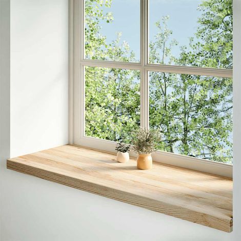 Appuis de fenêtre 2 pcs non traité 120x40x2cm bois chêne massif (1/5)