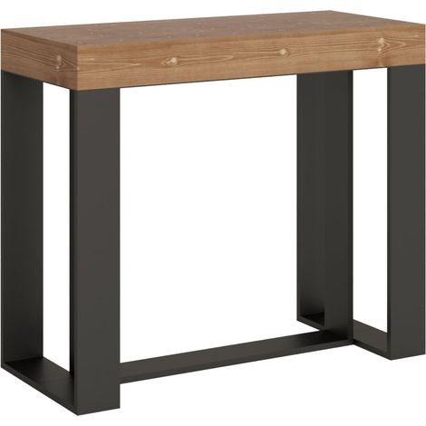 Tavolo consolle "Catania" allungabile in legno per sala da pranzo -Allungabile fino a 300 cm / Classic / Abete Natura (1/4)