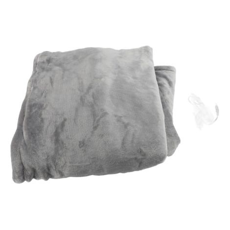 Couverture électrique 12v Carrière Flanelle Sherpa 3 Niveaux de chauffage portables chauffés pour le voyage à l'extérieur 59x39,4 pouces gris clair (1/2)