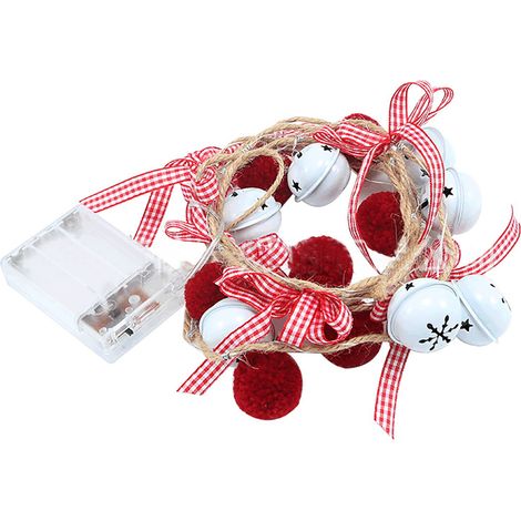 Guirlande Lumineuse Clochette - 20 Ampoules LED - 2 Mètres - Alimentée Par 3 Piles AA - Étanche - Décoration Festive Intérieure Et Extérieure - Lot De 1 (1/5)
