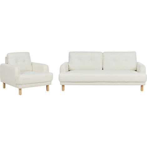 Sofa Set 4-Sitzer TUVE Stoff Cremeweiß (1/5)