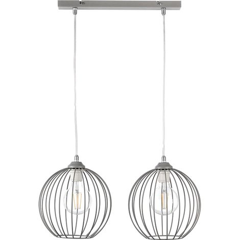 lampadario onli "melone" grigio 2 luci, e27 (1/4)