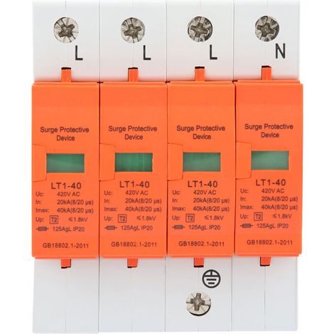 Parasurtenseur domestique, dispositif anti-feu, pour la protection contre la foudre de niveau C et D (1/4)