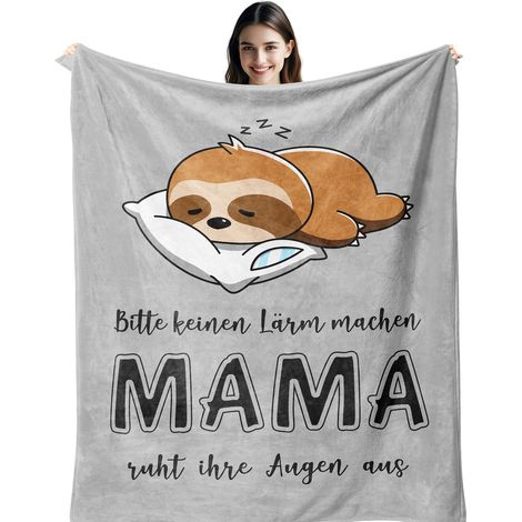Coperta Peluche Morbida Bradipo 150x130 cm Regalo Mamma (1/5)