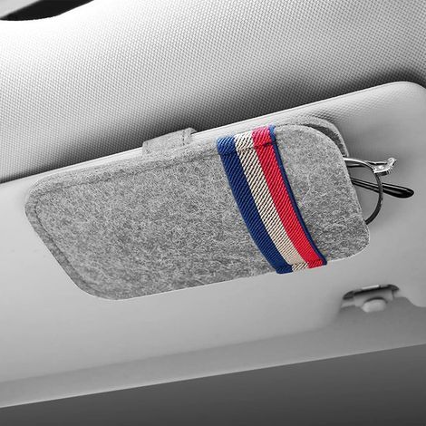 Porte-Lunettes de Voiture, Clip de Support de Lunettes de Soleil de Visière de Voiture, Protège Lunettes, Universel Voiture Accessoires Interieur, pour Le Stockage de Lunettes(gris) (1/5)