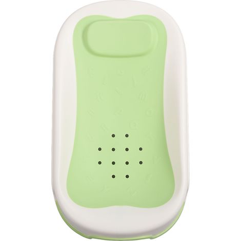 Baignoire pour bébé avec trous en filet antidérapants, support de bain pour nouveau-né, vert, pour usage domestique (1/5)
