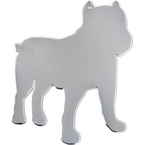 Sagoma Adesiva Cane Acciaio Inox, 56 x 68 mm (1/4)