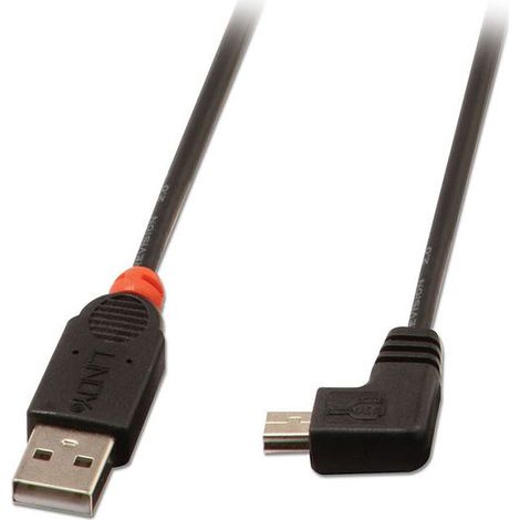 LINDY USB-Kabel USB 2.0 USB-A Stecker, USB-Mini-B Stecker 0.50 m Schwarz 31970