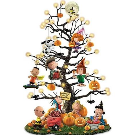 Arbre de Halloween Lumineux Citrouille Décor de Table Créatif Lanterne Arachide pour Fête Maison Extérieur Sapin de Noël Unique Guirlande Éclairée (1/5)