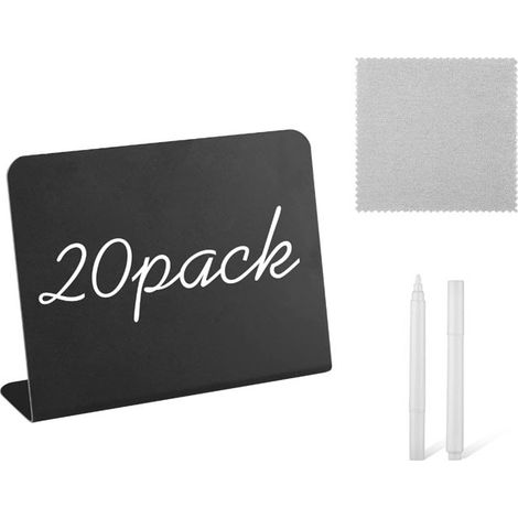 Set mit 20 Mini-Kreidetafeln für Speisen, 100 x 75 mm – für Partys und Buffets (1/5)