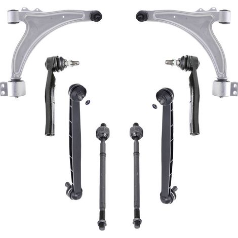 KIT BRACCIO OSCILLANTE 8 PEZZI COMPATIBILE CON OPEL INSIGNIA A (G09) 2.0 CDTI (68) / Kit Sospensione Completo OE/OEM / Bracci Oscillanti + Testine Sterzo / Sostituzione Diretta OEM