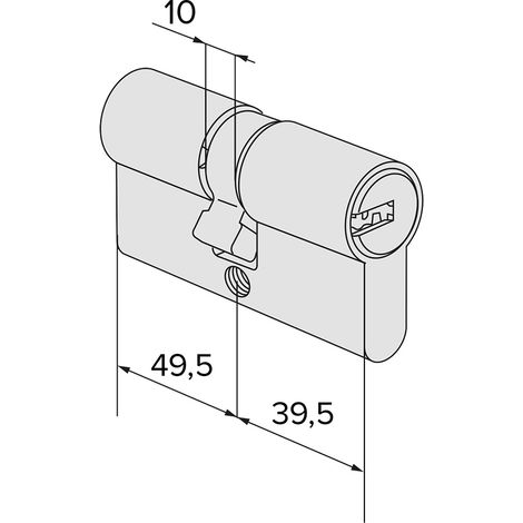 Cilindro Profilato Doppio +49,5 = 89 (40 50) Cisa Asix P8 Pro 39,5 mm