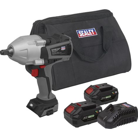 Sealey CP20VXIWKIT1 Premier SV20 Series Cordless Impact Wrench Kit 20V 4Ah - 2 Batteries