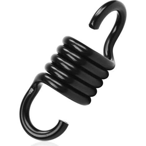 Gancio a molla per amaca sospesa, portata 400 kg, nero (250 kg) (1/5)