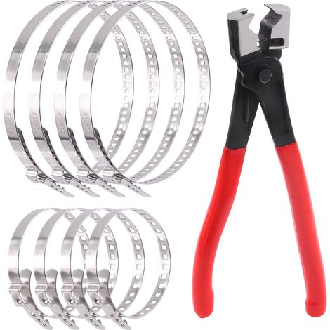 Jeu de 9 pinces à collier de serrage universelles, petit et grand assortiment en acier inoxydable, pinces Clic-R réglables pour tuyaux CV