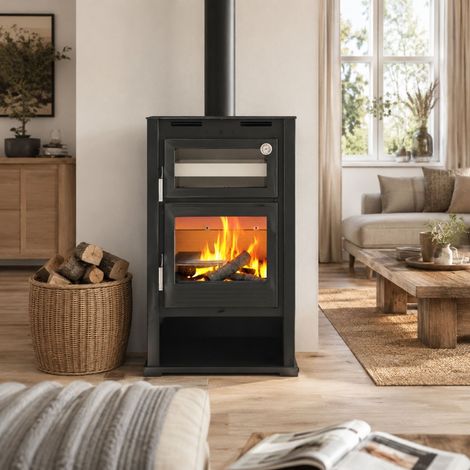 Poêle à bois ventilé avec four - FIREMATIC Kentucky 9.5 kW (1/5)