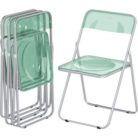 Chaise pliante Palova acrylique transparente vert (1/5)