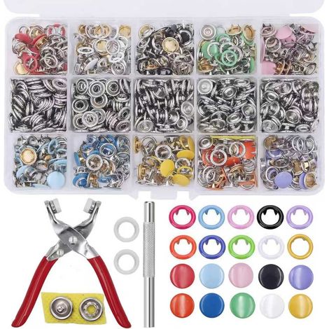 Ösen zum Nähen, 6-mm-Ösen für Planen, Ösenwerkzeug-Set, Metallösen-Sets, 1 Ösenzange (1/3)