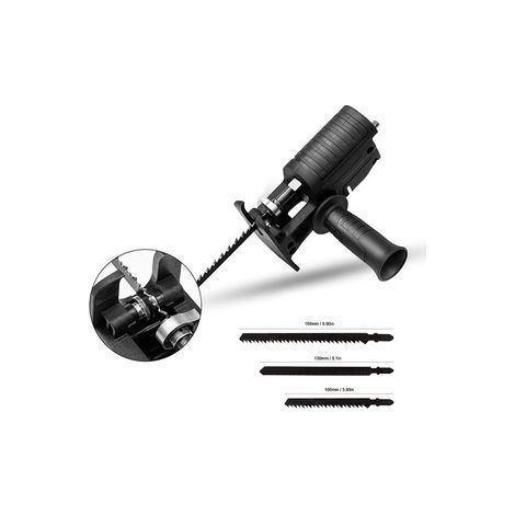 Adaptateur pour perceuse électrique – Transforme la perceuse en scie sabre – Support rapide pour lame de sciage, menuiserie et bricolage maison (1/5)