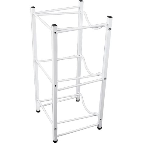 Porte-bouteille d'eau moderne et minimaliste à 3 niveaux, robuste, blanc, pour une seule bouteille. (1/5)
